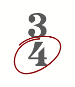 A 3 over 4 time signature circled in red, illustrating that the bottom number (4) means a quarter note receives one beat.